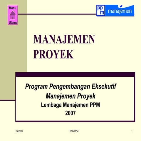 Ebook   presentasi pengantar manajemen proyek