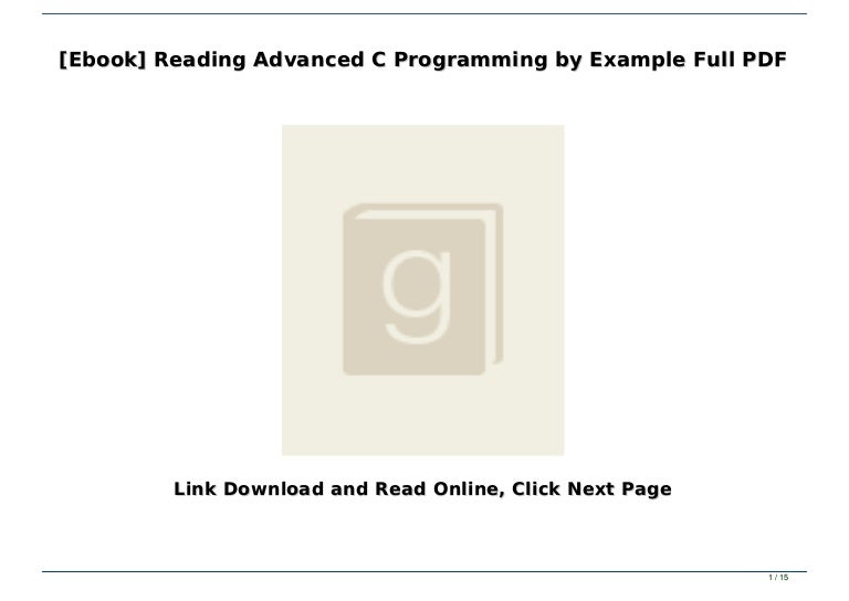 advanced c programming by example john perry pdf download