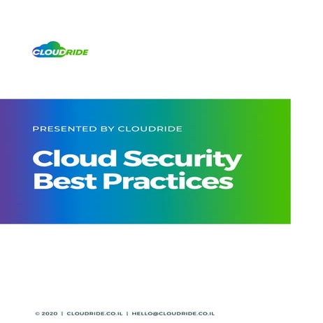 The 15 best cloud security practices 
