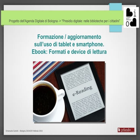 Formazione / aggiornamento sull’uso di tablet e smartphone. Ebook: Formati e ...