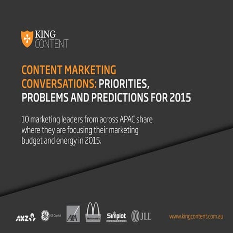 Ebook content marketing conversations  priorities, problems and predictions f...
