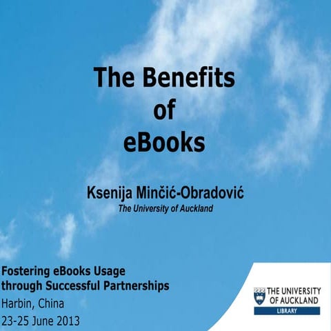 The benefits of eBooks