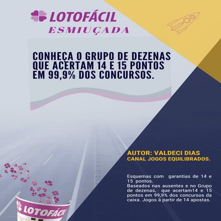 E-book Loto Fácil Esmiuçada Grupo de Dezenas Acertam 14 e 15 pontos em 99,9% ...