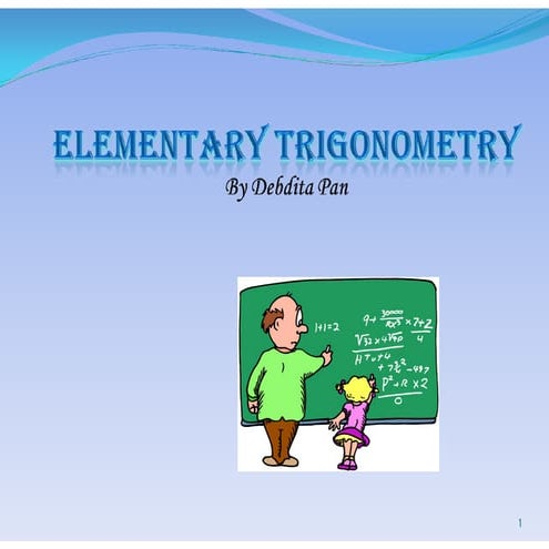 Ebook on Elementary Trigonometry By Debdita Pan