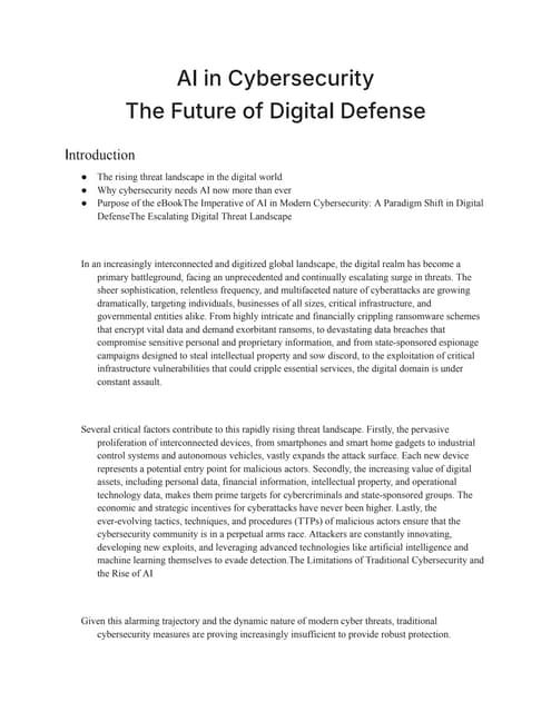 eBook Outline_ AI in Cybersecurity – The Future of Digital Defense.pdf