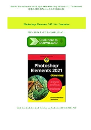 Ebook Read online Get ebook Epub Mobi Photoshop Elements 2021 for Dummies [F.R.E.E] [D.O.W.N.L.O.A.D] [R.E.A.D]