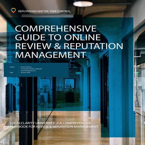 Review and Reputation Management Playbook 2018, LocalClarity