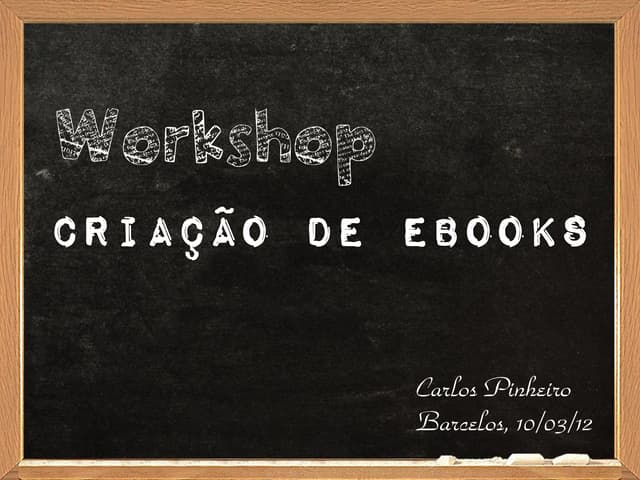 Workshop Criação de Ebooks