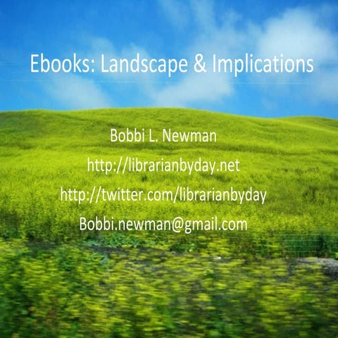 Ebooks: Landscape & Implications