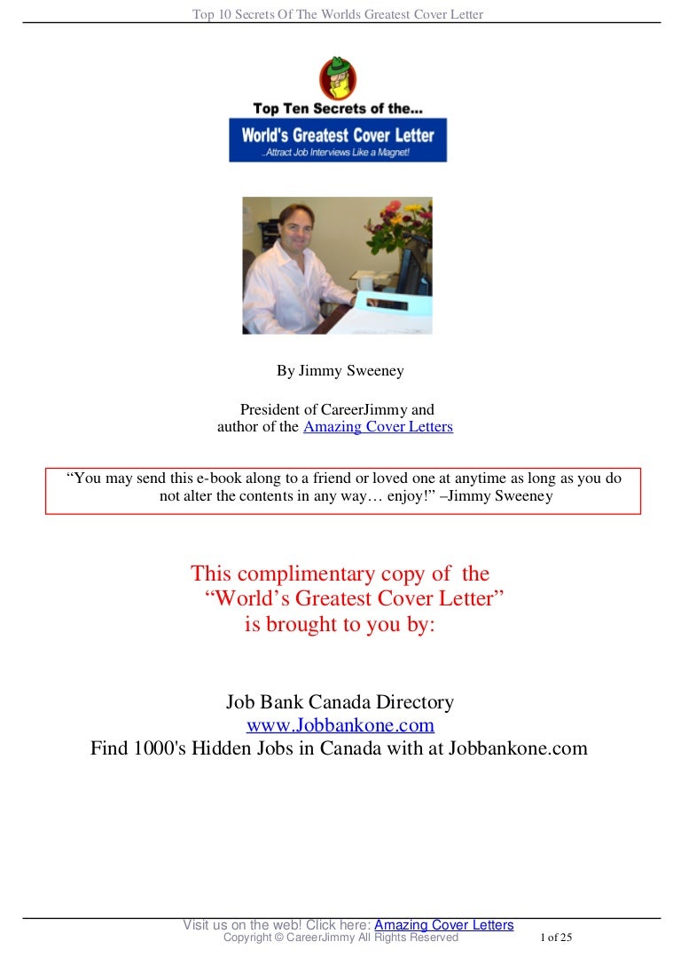 jimmy sweeney cover letter samples