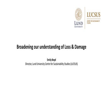 Overview of loss and damage | PPTX