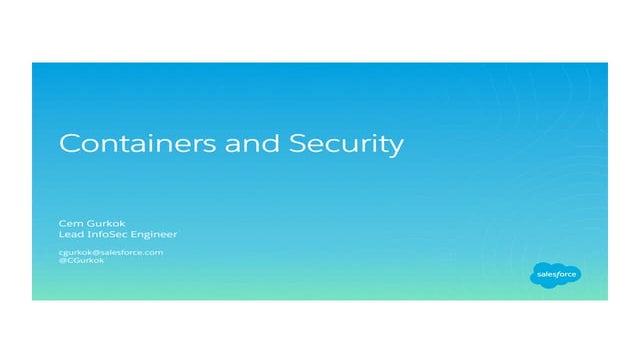 Containers and Security for DevOps