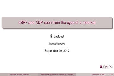Kernel Recipes 2017 - EBPF and XDP - Eric Leblond