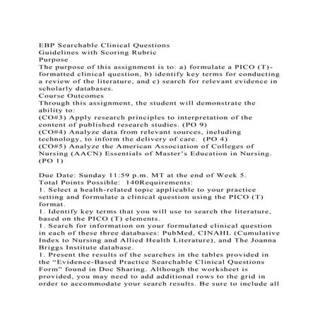 Chamberlain college of nursing nr 500 week 5 assignment evidence | DOC