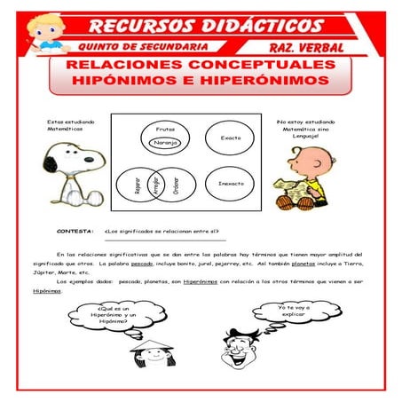 Hiponimos e-hiperonimos-para-5to-de-secundaria