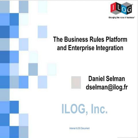 European Business Rules Conference 2004: The Business Rules Platform and Ente...
