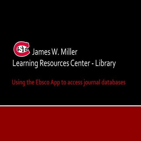 SCSU Ebsco Database App