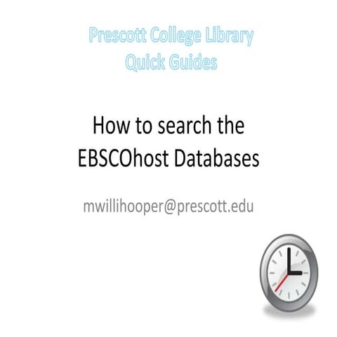 Ebsc ohost Academic Search