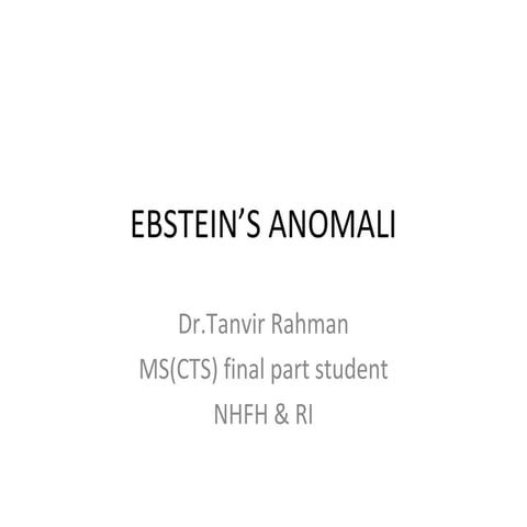 ebstein's anomali