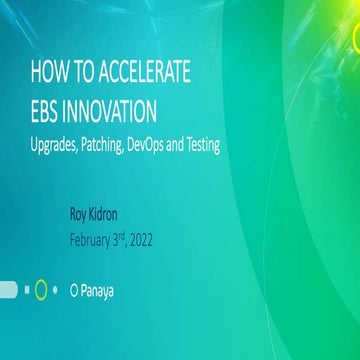EBS Innovation – Made Simple
