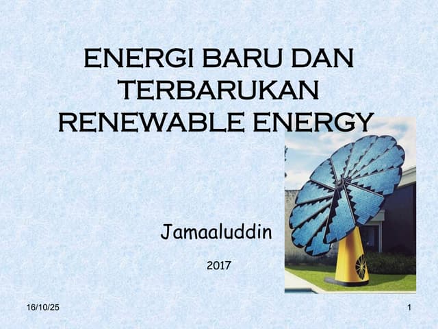 energy baru dan terbarukan ini merupakan langkah penting untuk menyiapkan sum...