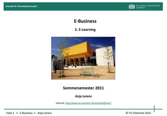 E-Business: 5. E-learning (Live-Version)