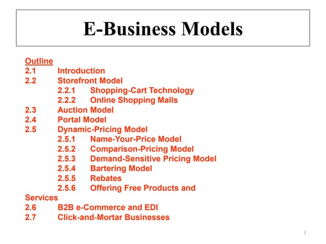 E business models