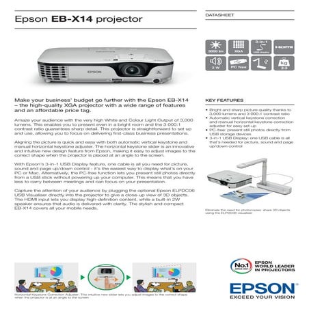 EPSON PROJECTOR EB X14