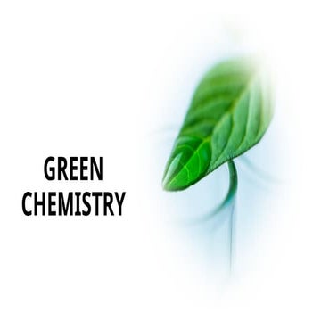 Green chemistry in relation with environmental chemistry