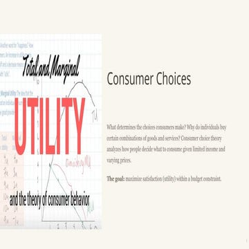 Total and marginal utility concept with diagrams