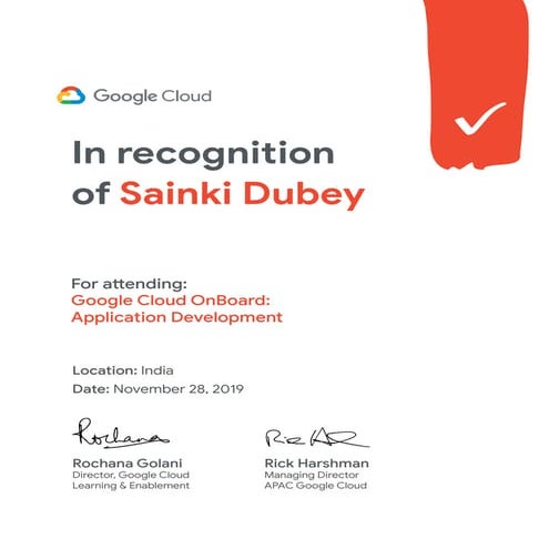 Google Cloud OnBoard: Application Development | PDF