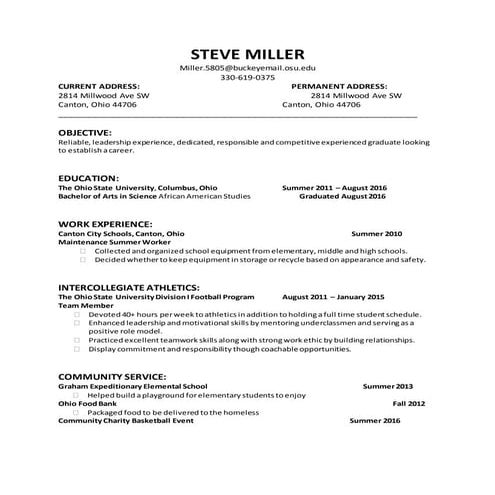 Steve Miller Resume | DOCX