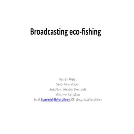 ECoPA presentation on eco- fishing workshop