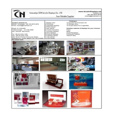 Innovatips Acrylic Displays Catalogue
