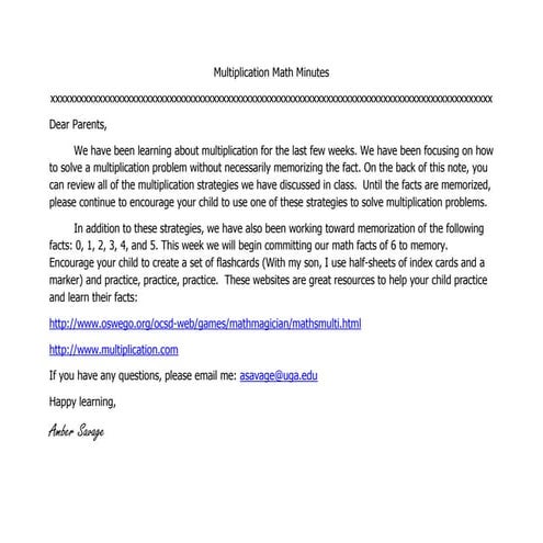 Multiplication Strategies