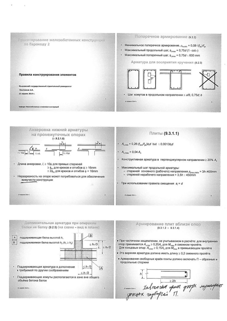 Ec 2 проектирование железобетонных конструкций