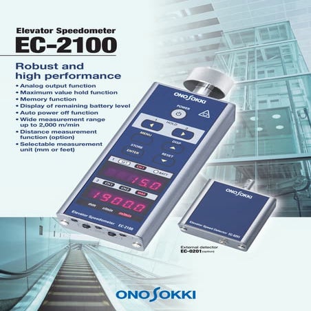 ONO SOKKI Elevator Speedometer  EC-2100