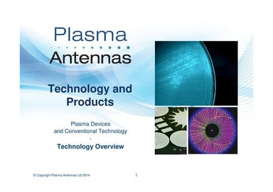 Plasma Antennas Smart Antenna Technology Overview 