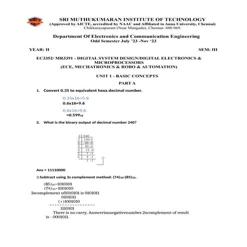 EC3352-Digital-Systems-Design-Lecture-Notes