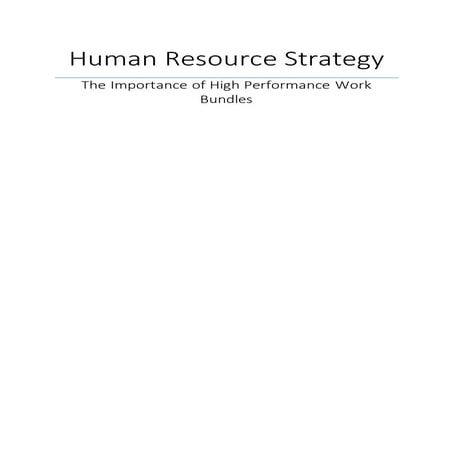 Human Resource Strategy