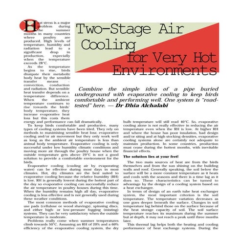 Evaporative cooling for hot Enviro