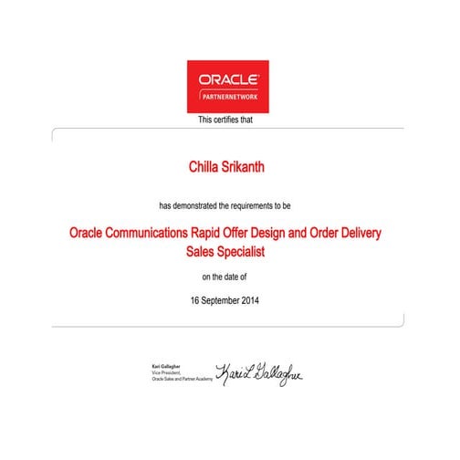 Oracle Communications Rapid Offer Design and Order Delivery | PDF