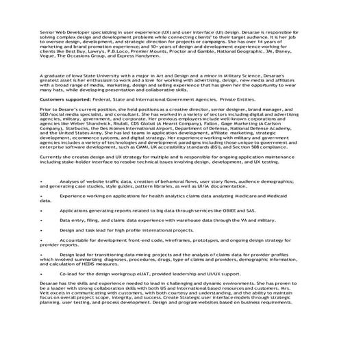 Senior Web Developer specializing in user experience