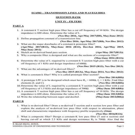 EC6503   tlwg question bank