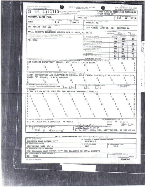 DD214 Form DD214 Form