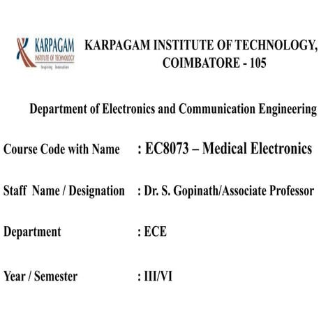 Ec8073 medical electronics1
