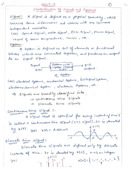 Signals and Systems Formula Sheet | PDF
