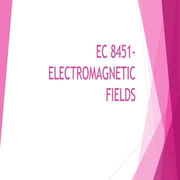 Ec8451 - Electro Magnetic Fields