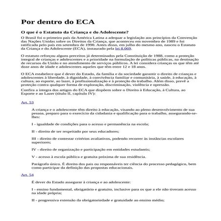 Eca estatudo da crianca e do adolescente | PPT
