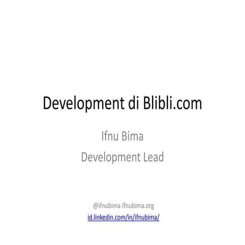 Development di Blibli